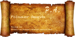 Polnauer Amanda névjegykártya